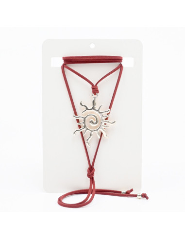 Collar de Gamuza Silver Solar Spirit