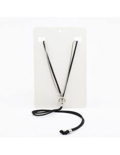 Collar Combinado de Cadena y Gamuza
