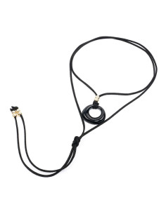 Collar de Gamuzan y Dije Acrílico