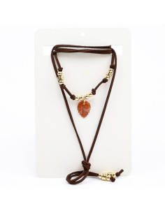 Collar de Gamuza y Dije | Infinita Moda