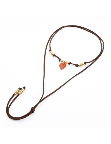Collar de Gamuza y Dije | Infinita Moda