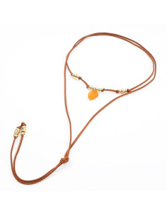 Collar de Gamuza y Dije | Infinita Moda