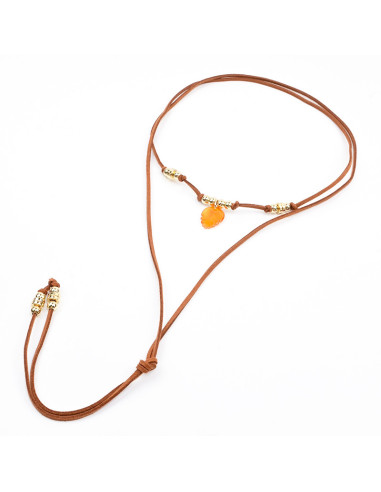 Collar de Gamuza y Dije | Infinita Moda