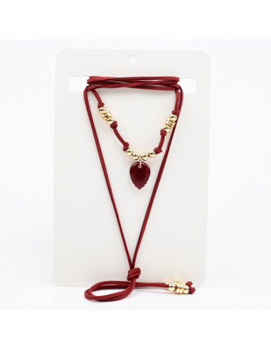 Collar de Gamuza y Dije | Infinita Moda