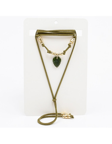 Collar de Gamuza y Dije | Infinita Moda