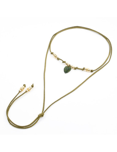 Collar de Gamuza y Dije | Infinita Moda