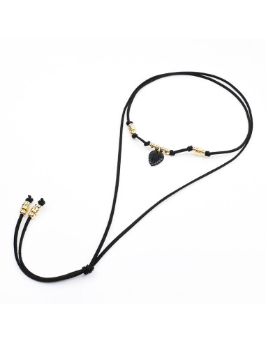 Collar de Gamuza y Dije | Infinita Moda