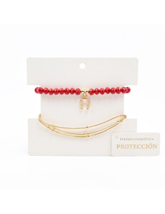 Set de Pulseras Cadena y Elástica