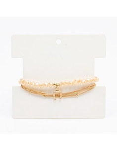 Set de Pulseras Cadena y Elástica