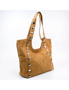 Cartera de Gamuza con Tachas