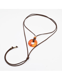 Collar de Gamuza y Acrílico