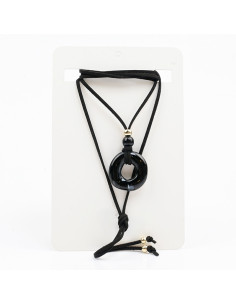 Collar de Gamuza y Acrílico