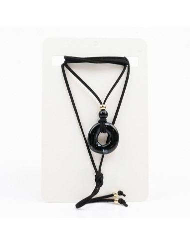 Collar de Gamuza y Acrílico
