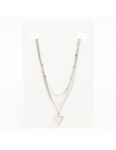 Collar Triple de Cadena y Dije | Infinita Moda