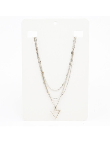 Collar Triple de Cadena y Dije | Infinita Moda