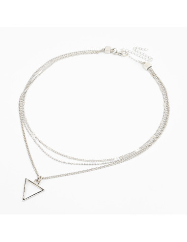 Collar Triple de Cadena y Dije | Infinita Moda