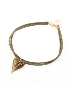 Choker de Gamuza y Acrílico | Infinita Moda