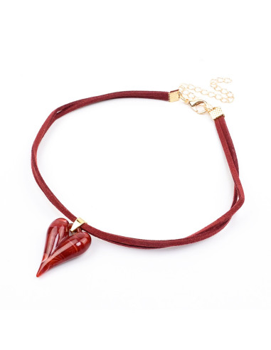 Choker de Gamuza y Acrílico | Infinita Moda