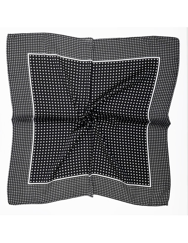 Pañuelo  Tiny Polka Dots Black (70x70)