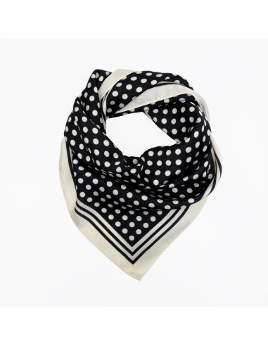 Pañuelo  Dots in Frame Black(70x70)