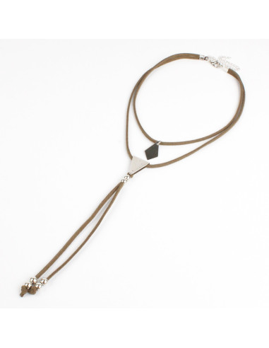 Collar Corbatero de Gamuza