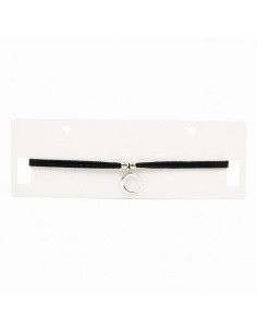 Choker Gamuza Silver Black
