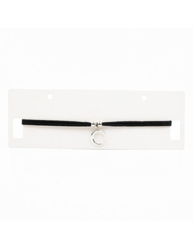 Choker Gamuza Silver Black