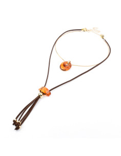 Collar Combinado de Gamuza | Infinita Moda