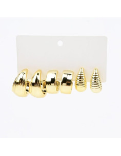 Set de Aros Dorados | Infinita Moda 