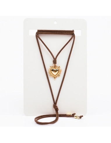 Collar de Gamuza Corazón