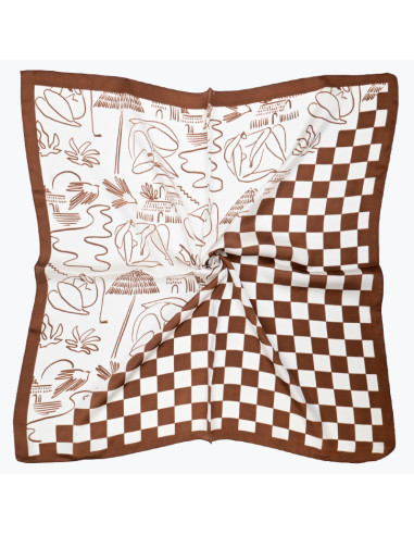 Pañuelo Square Brown (70x70)