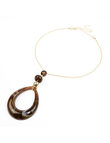 Collar de Cadena y Acrílico