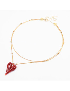 Collar de Cadenas y Dije Acrílico