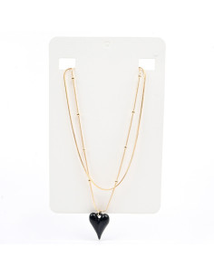 Collar de Cadenas y Dije Acrílico