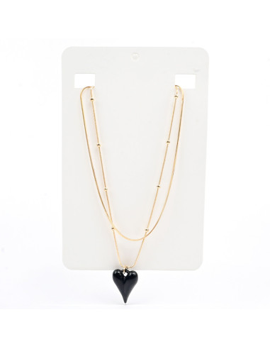 Collar de Cadenas y Dije Acrílico