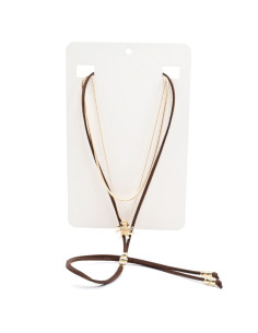 Set de Collares Gamuza y Cadena