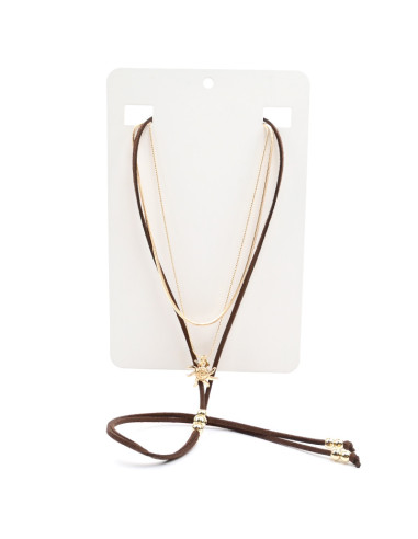 Set de Collares Gamuza y Cadena