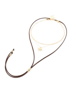 Set de Collares Gamuza y Cadena