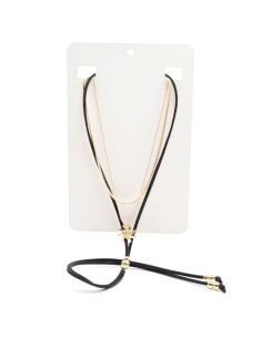 Set de Collares Gamuza y Cadena