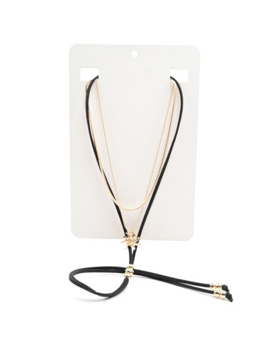 Set de Collares Gamuza y Cadena