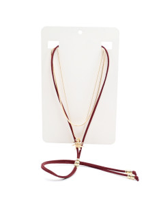 Set de Collares Gamuza y Cadena