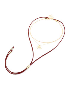 Set de Collares Gamuza y Cadena