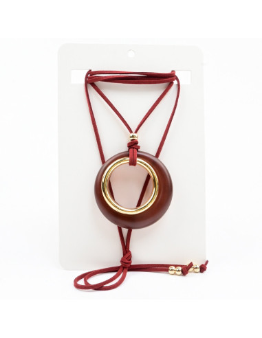 Collar de Gamuza y Dije Acrílico