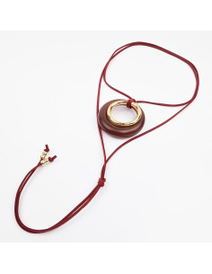Collar de Gamuza y Dije Acrílico