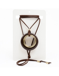Collar de Gamuza y Dije Acrílico