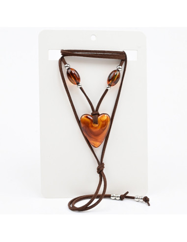 Collar de Gamuza Marbled Heart