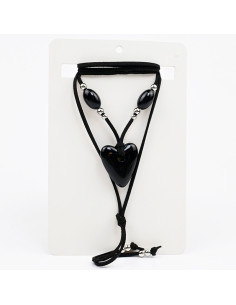 Collar de Gamuza Marbled Heart