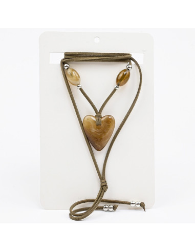 Collar de Gamuza Marbled Heart