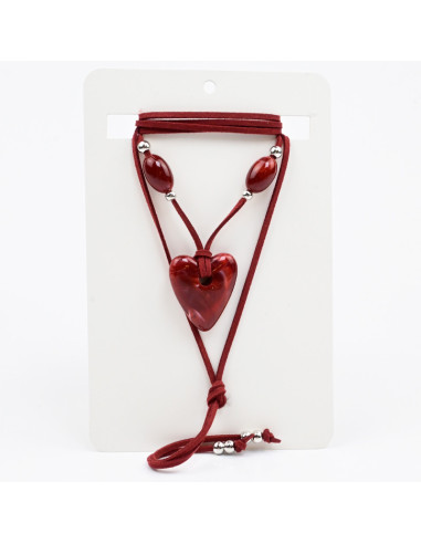 Collar de Gamuza Marbled Heart