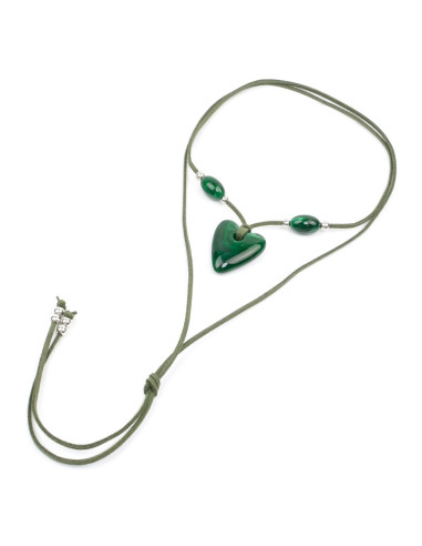 Collar de Gamuza Marbled Heart